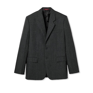 Veste en laine moulinée à chevrons