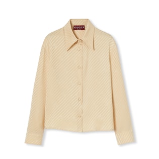 Interlocking GG silk jacquard shirt