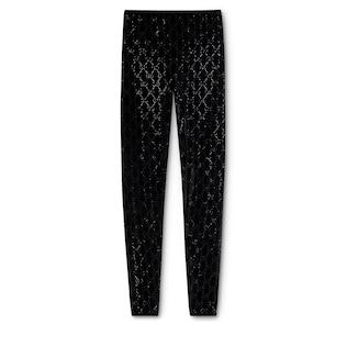 GG crystal embroidered leggings