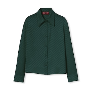 Interlocking GG silk jacquard shirt