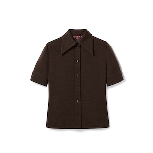 Bluse aus Woll-Baumwoll-Jersey