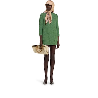 Cotton wool mouliné dress