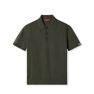 Poloshirt aus Seiden- und Baumwollstrick