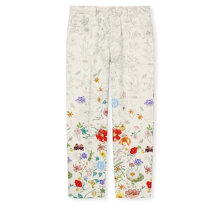 Hose aus Denim mit Print