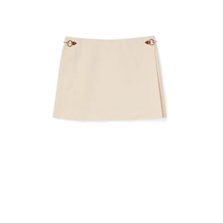 Short linen canvas skirt