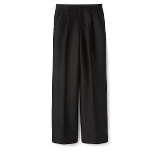 Pantalone in lana e seta con logo