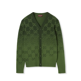 Cardigan en jacquard de laine GG