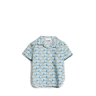 Camicia neonato in cotone stampata