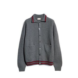 Cardigan polo in lana per bambino