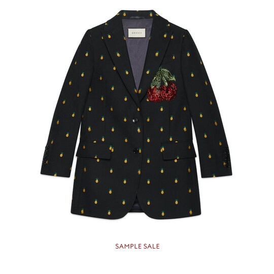 Gucci Pineapple fil coupé wool jacket. 1 Gucci Pineapple fil coupé wool jacket. 1