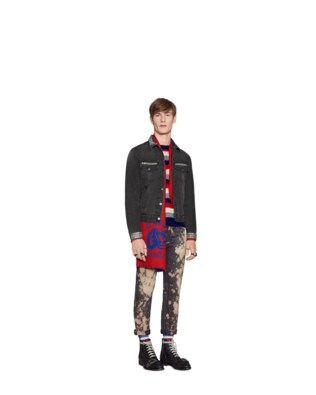 Jacke aus Jeansstoff mit Stickereien