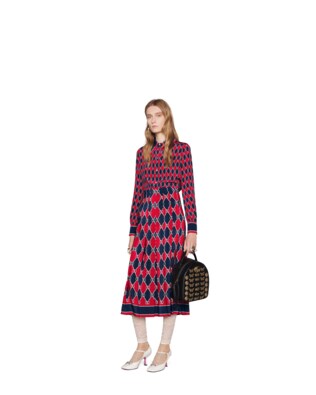 Gucci Rhombus print silk shirt