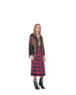 Gucci Rhombus silk skirt