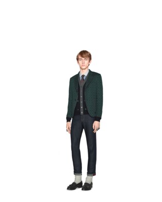 Veste en jacquard à mors