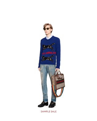 GG Supreme briefcase with Web