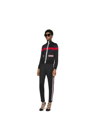 Technical jersey zip up jacket