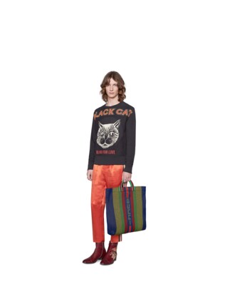 Woven rubber Gucci tote