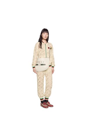 Gucci Print half-moon hobo bag