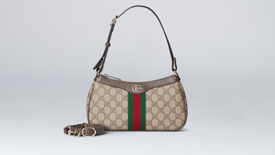 GUCCI BAG グッチバック Ophidia small shoulder bag in beige and brown GG fabric | GUCCI® CA
