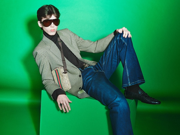 Gucci ラガーシャツ Camisa Gucci Xadrez Color - Verde Crocodilo - Zelone