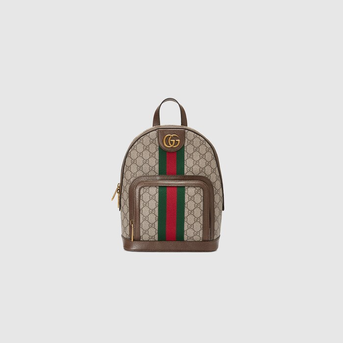 The backpack continues to be an important silhouette in the world of Gucci, offered in a variety of sizes and interpretations