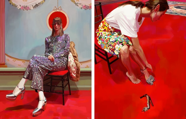 Gucci gifts embellished with crystals, illustrated by Ignasi