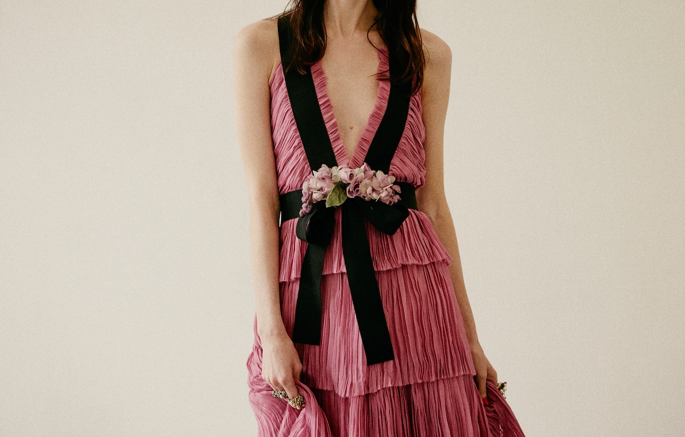 Sweeping <strong>dresses</strong> and the promise of the <strong>unexpected</strong>.Delicate movements
