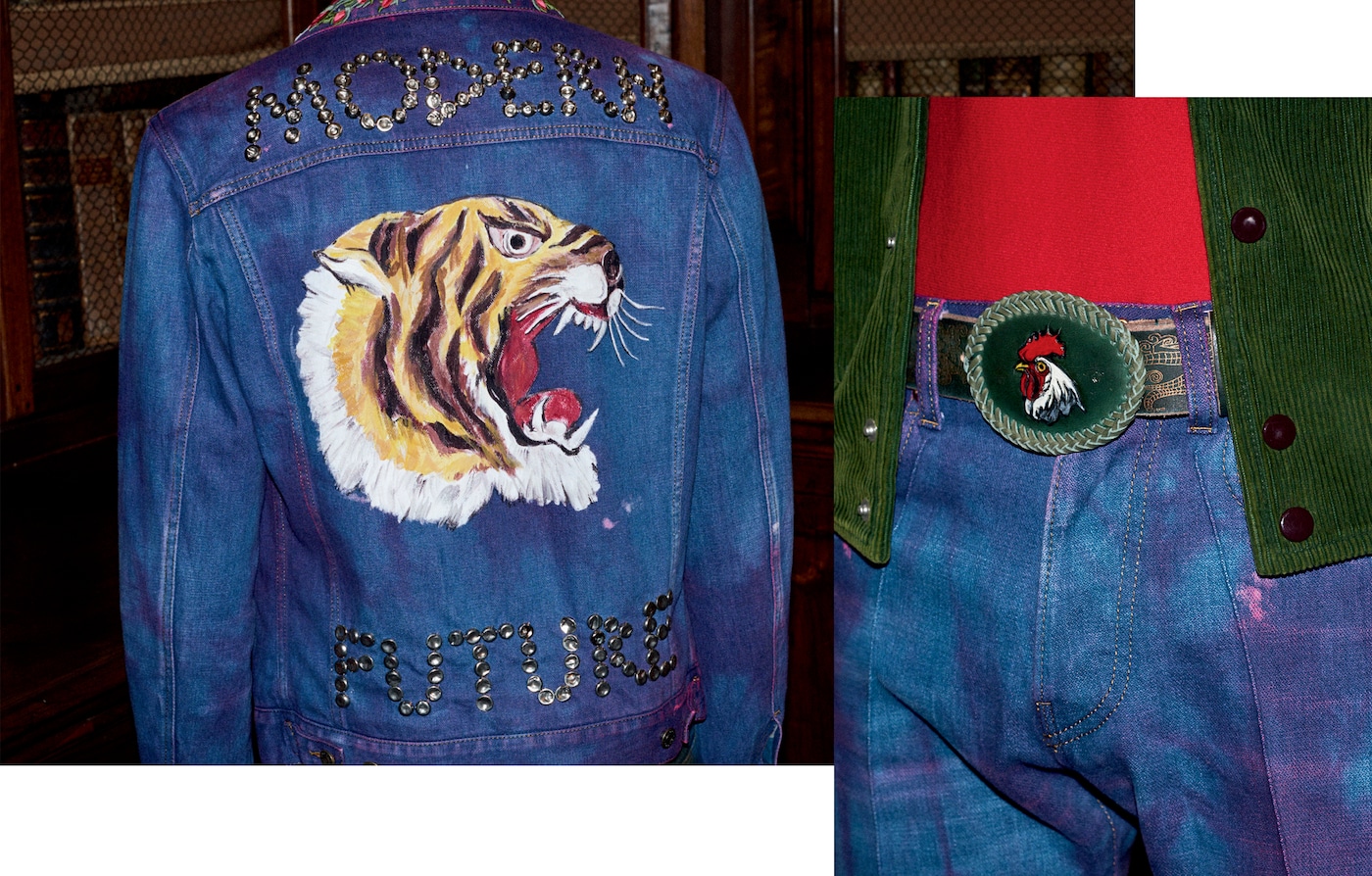 Intense hues, bleaching and patches define new men’s denim. The Bright Weft