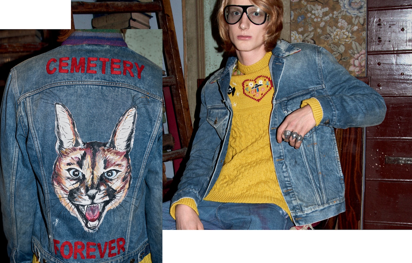 Intense hues, bleaching and patches define new men’s denim. The Bright Weft