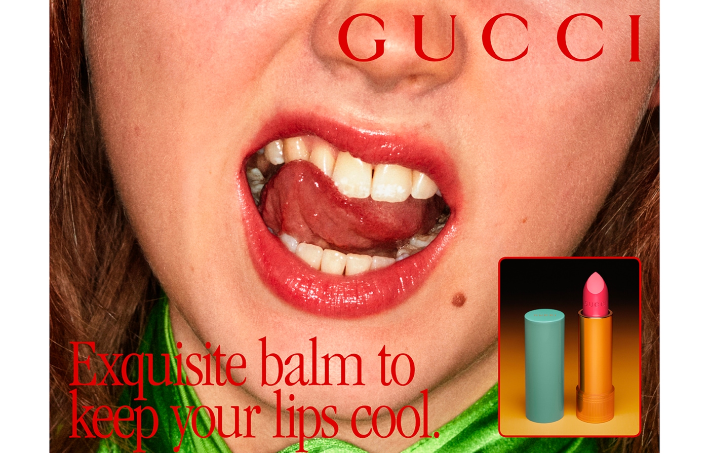 Pubblicità 2025 gucci rossetto