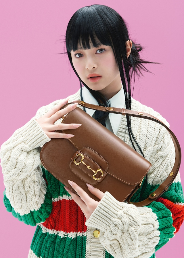 Gucci Horsebit 1955 Bag 2023 Ads: Hanni & Halle Bailey Shine