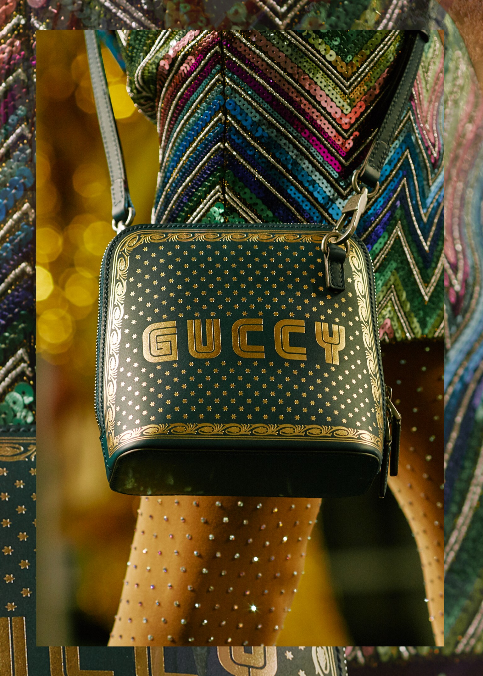 Ice skaters and Looney Tunes characters mix with an homage to Elton John s stage wear in the Spring Summer 2018 fashion show. Gucci Stories