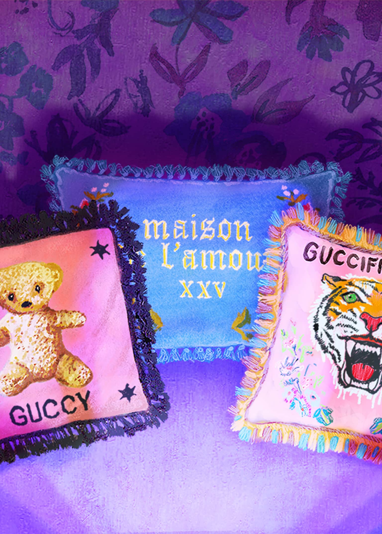GUCCI スターアイ クッション グッチ デコール アレッサンドロ