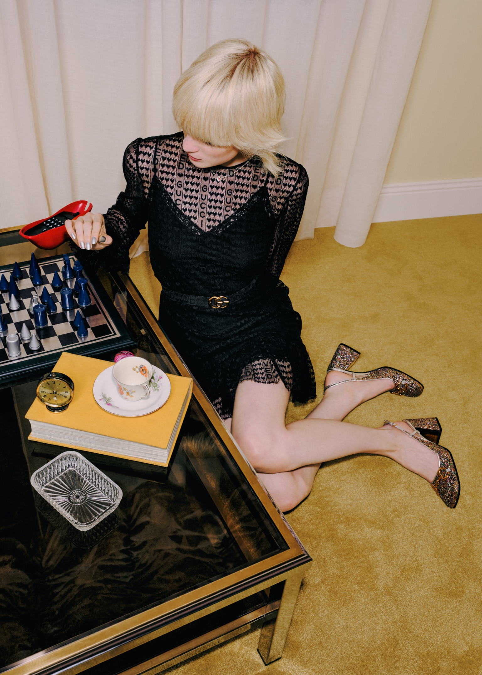 極美品✨グッチLovelight “Gucci Loved”レース ドレス
