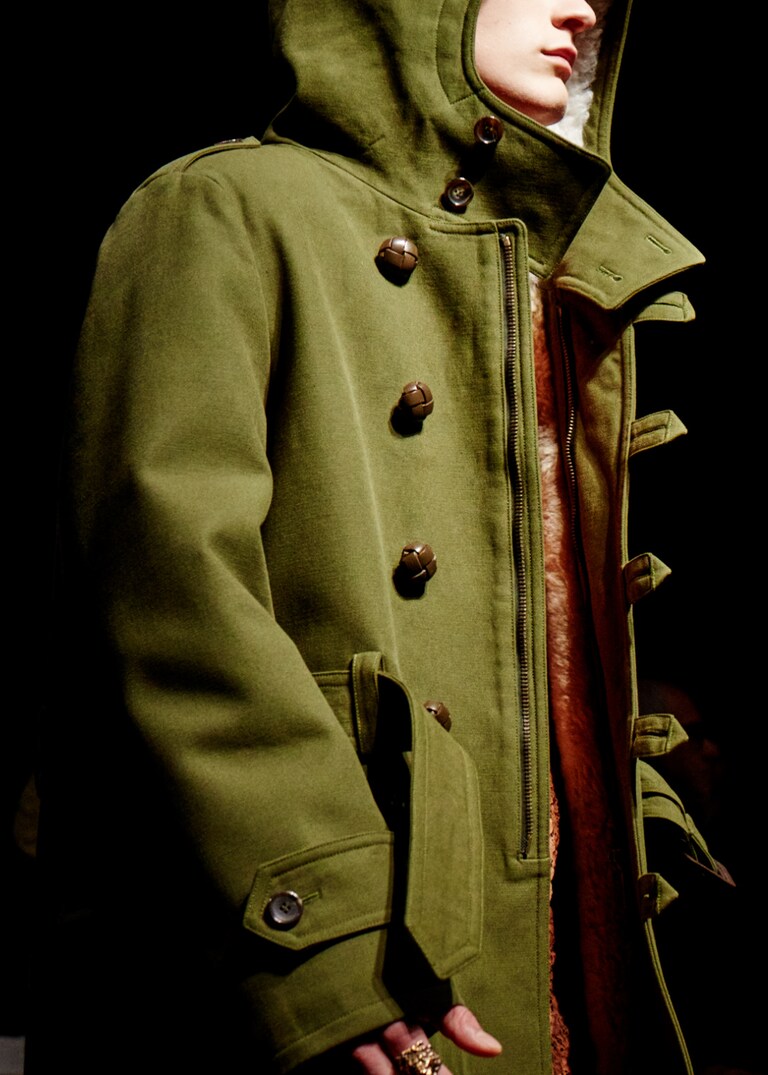 Luxurious <strong>materials</strong> and unexpected <strong>details</strong> inform fall <strong>outerwear</strong>.Outerwear
