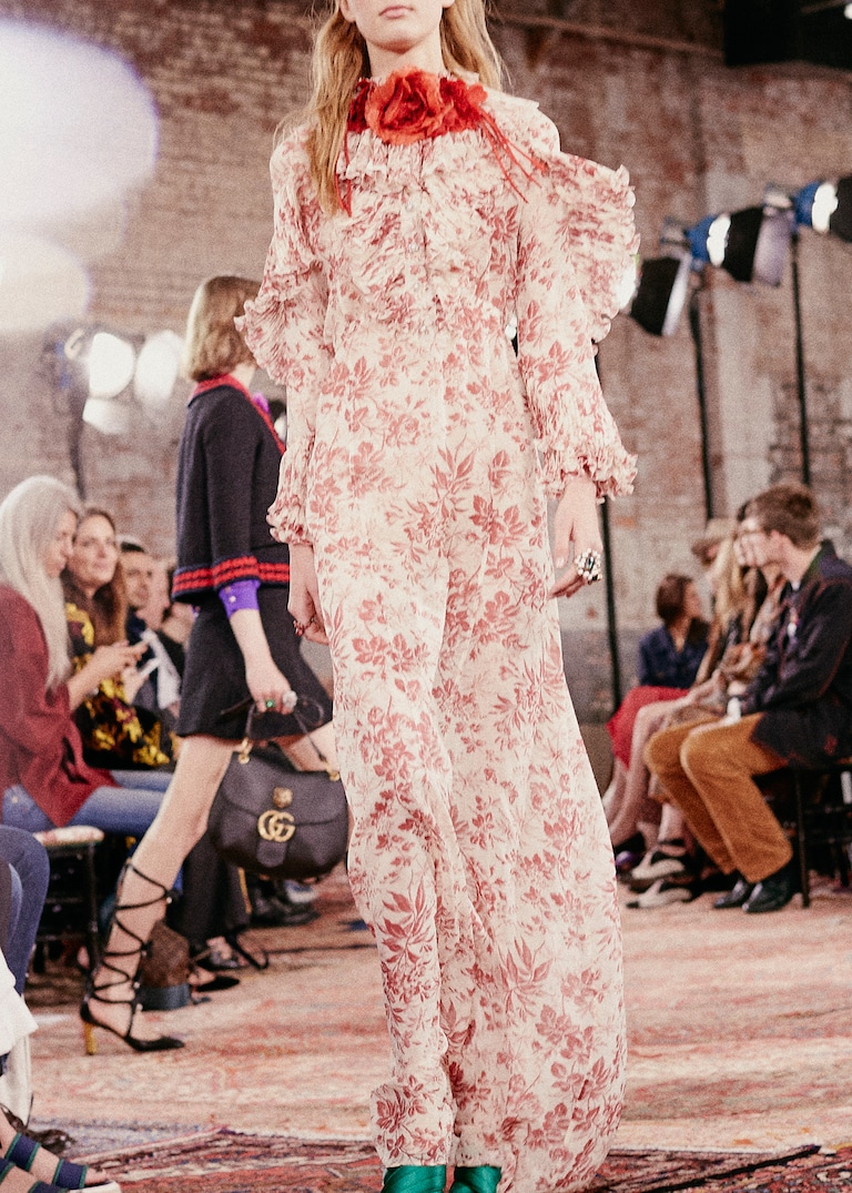 Petals, vines and <strong> whimsical</strong> creatures mingle in the Gucci <strong>menagerie</strong>.Modern Menagerie