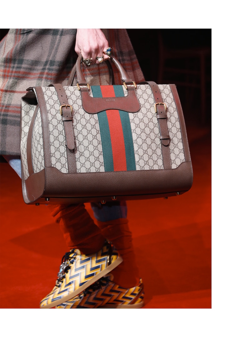 Vintage shapes meet Alessandro Michele’s penchant for detail in a new collection of men’s luggage.En Route