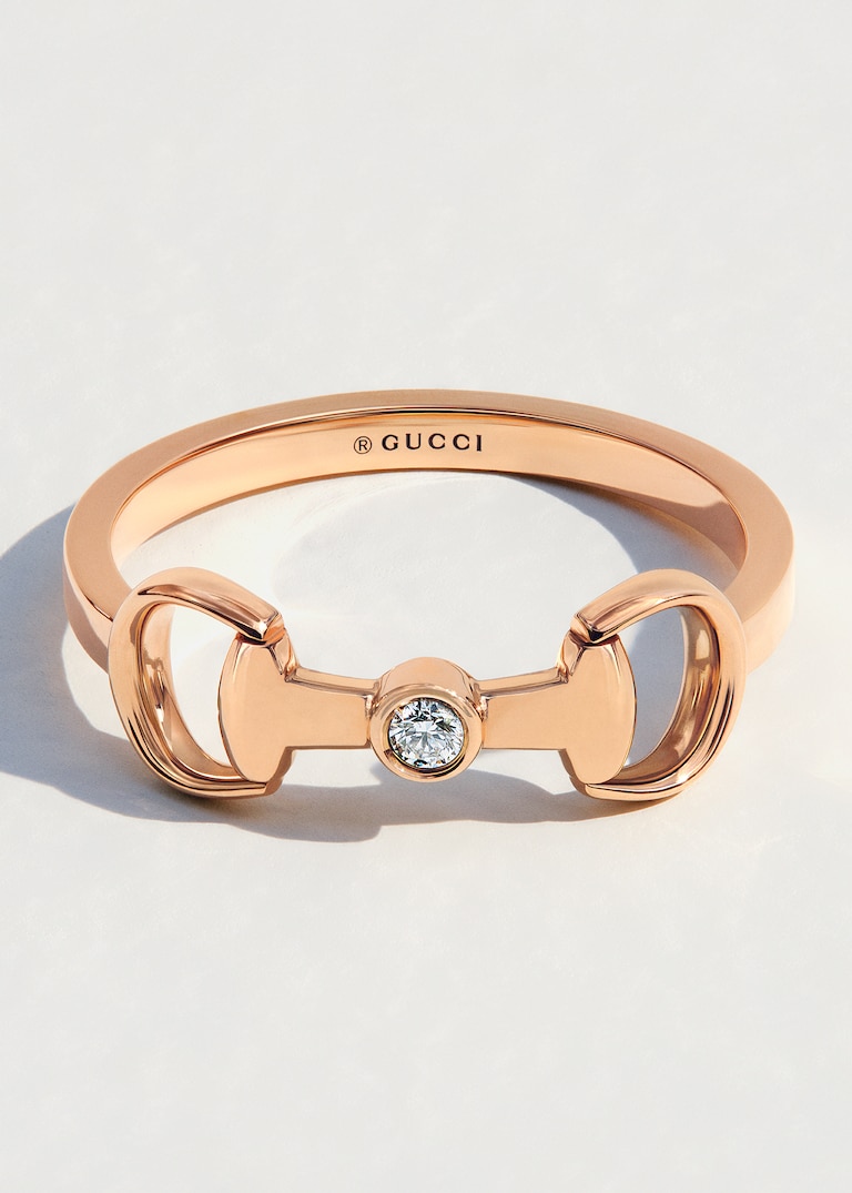 The new Gucci Horsebit fine jewelry collection showcases a signature House emblem.Gucci Horsebit Fine Jewelry