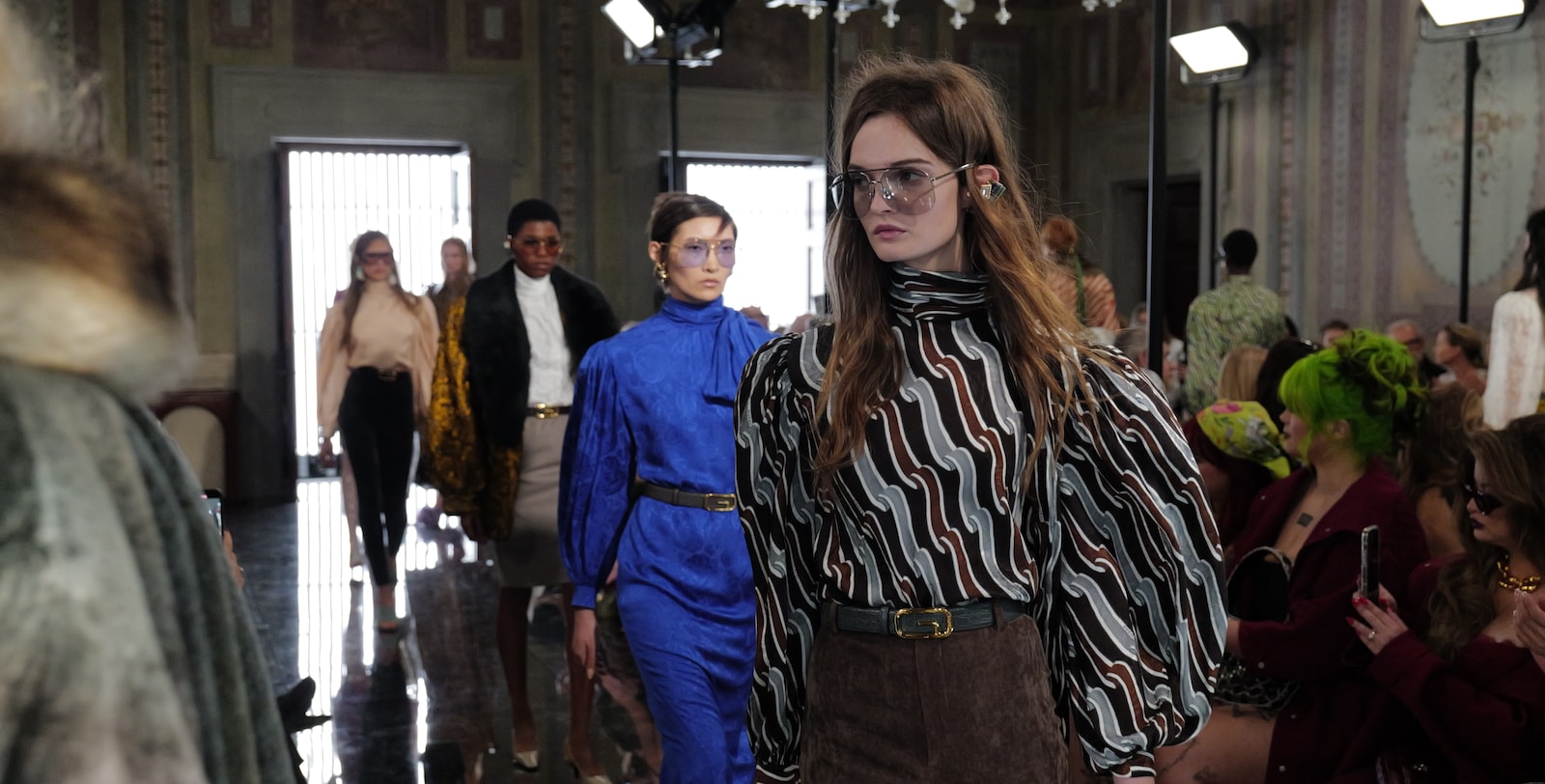 The House unveils its new collection at the historical Gucci Archive against the backdrop of Florence.  Cruise 2026 