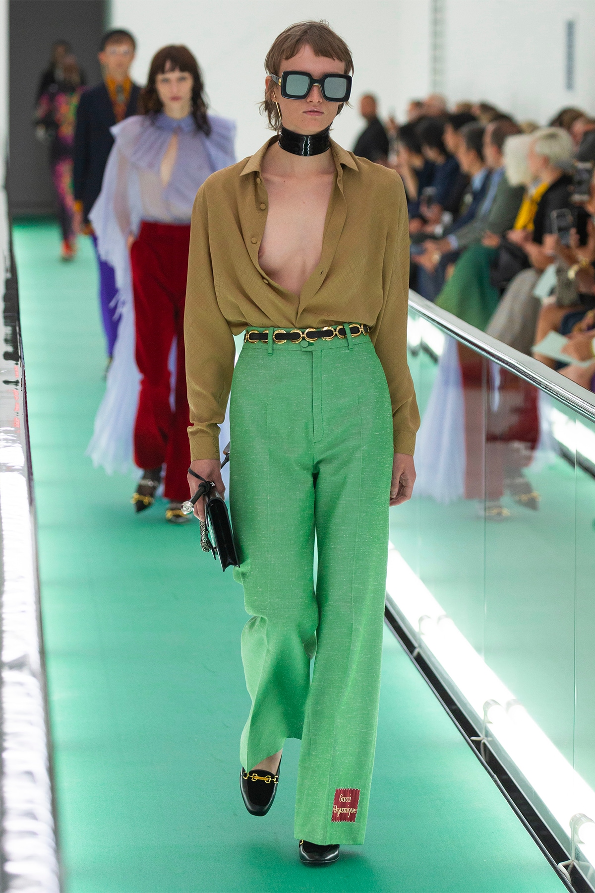 【美品】GUCCI アレッサンドロミケーレ ヘンプ ベレー帽 グリーンストライプ GUCCI グッチ 473869 GGスプリーム バックパック 刺繍 ベージュ
