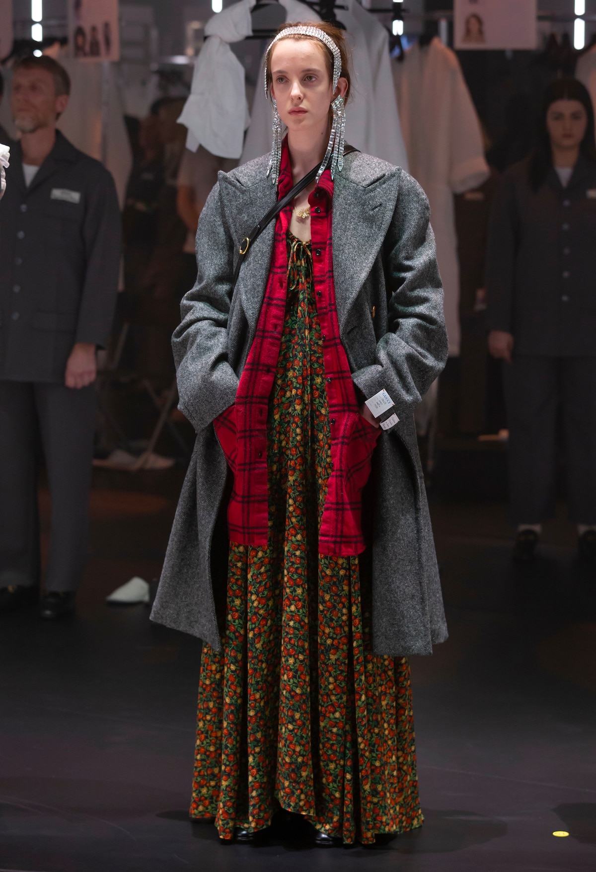 GUCCI 2021SS アレッサンドロミケーレ チェックコートサイズ50 美品 コートの理想型をランウェイで発見！ エルメスとグッチの夢ある