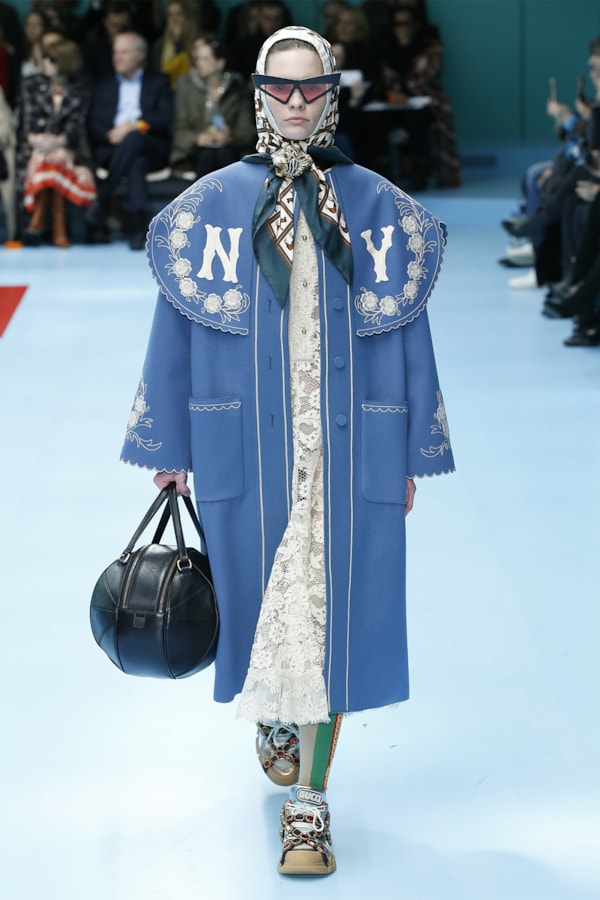 ロートレック　GUCCI 2018AW ヤンキース ミケーレ 千鳥 Women's and Men's Fall Winter 2018 runway looks - Gucci Stories