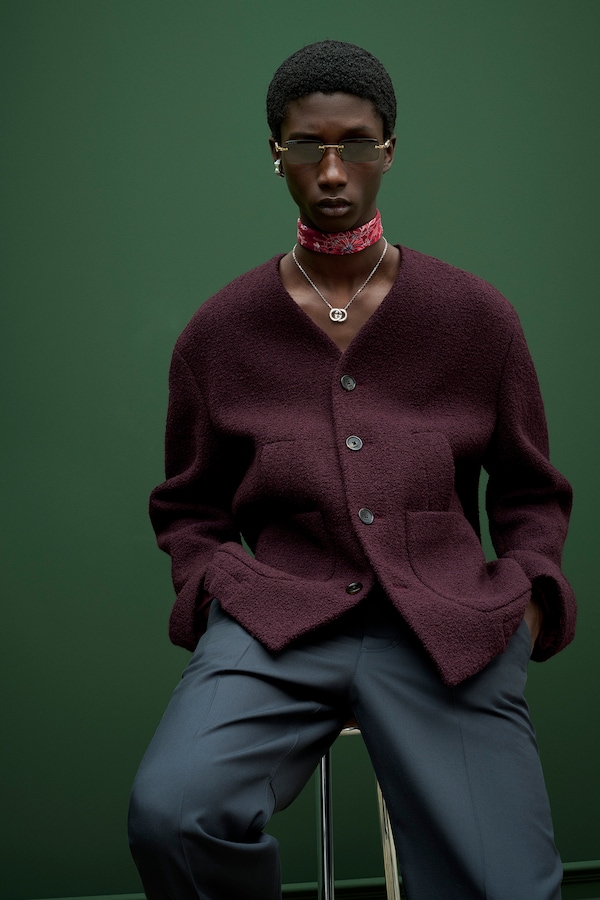 ☆ぷぅぶ☆Gucci ノーカラージャケット 2019プレフォール ☆ぷぅぶ様専用☆Gucci ノーカラージャケット 2019プレフォール