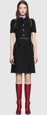 shirt dress with gucci belt