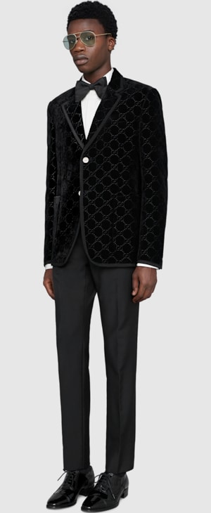 gucci mens velvet blazer