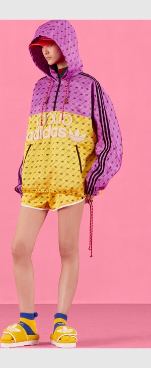 adidas x Gucci ボンバージャケットイエロー&パープル | GUCCI® JP