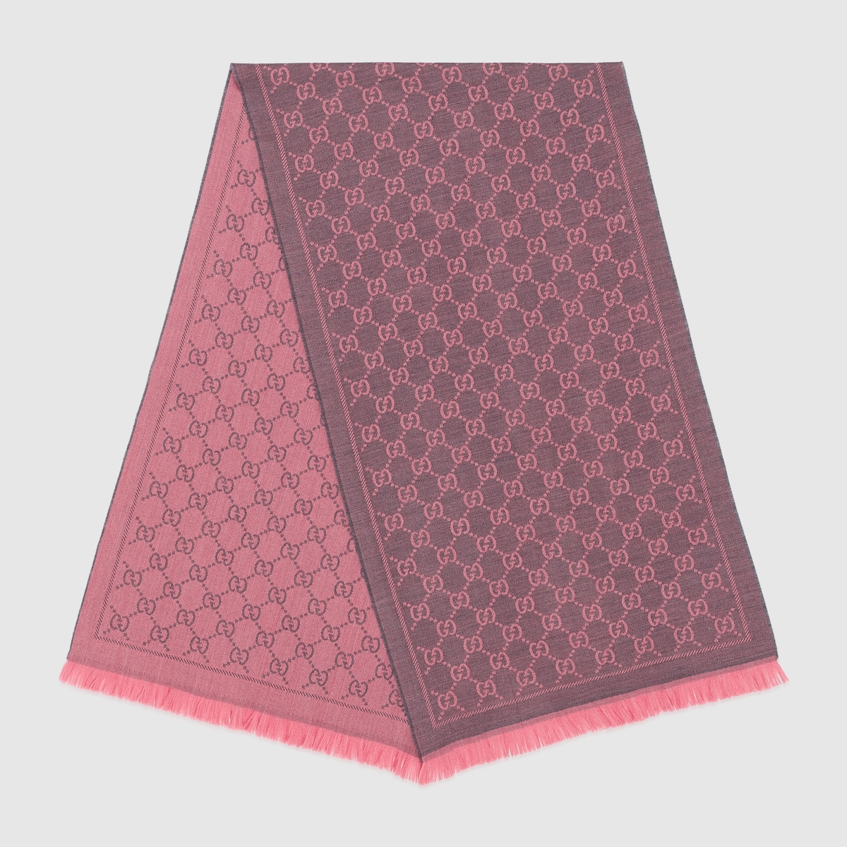 GG wool scarf in graphite | GUCCI® US