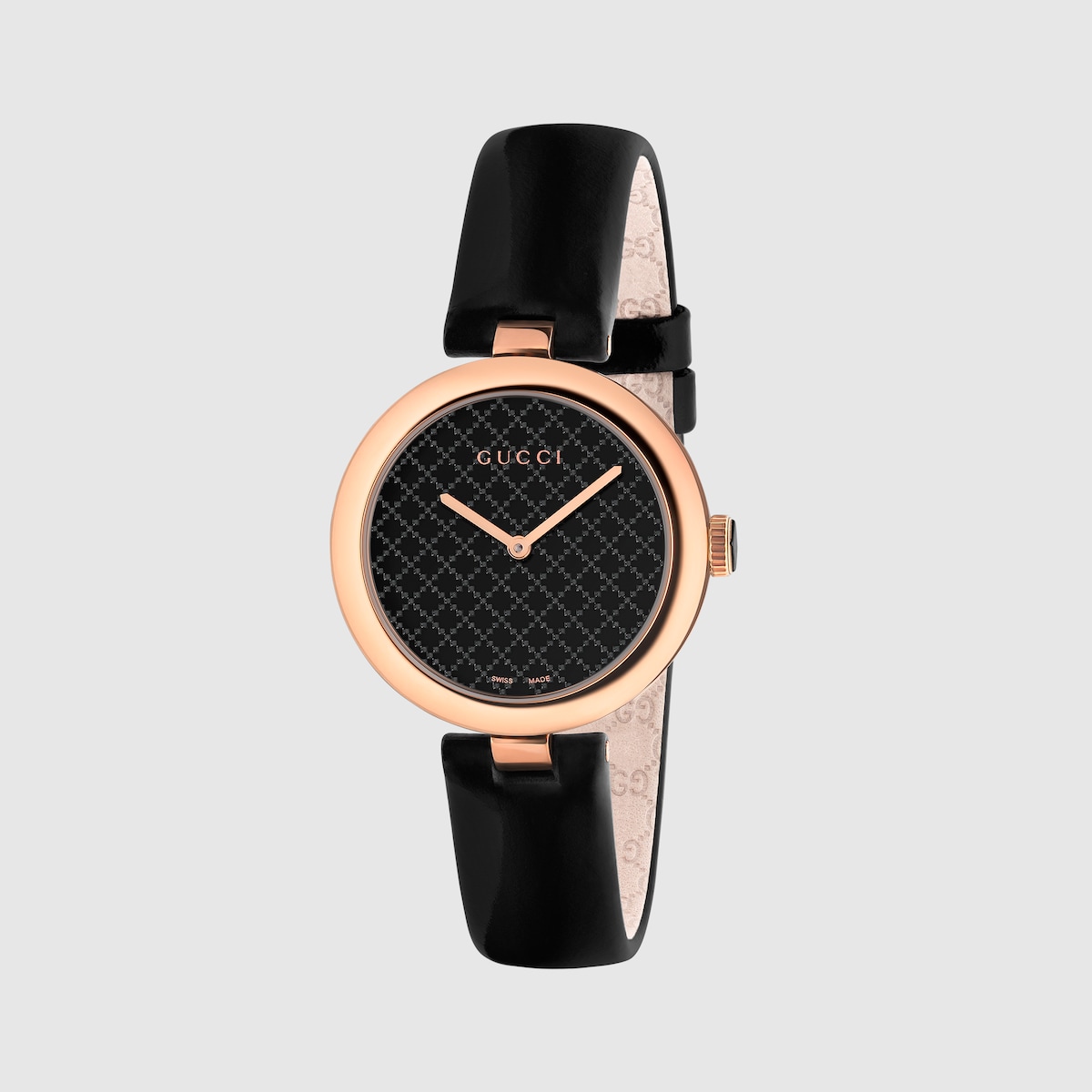Diamantissima Uhr, 32mm in Schwarzes Leder | GUCCI® DE