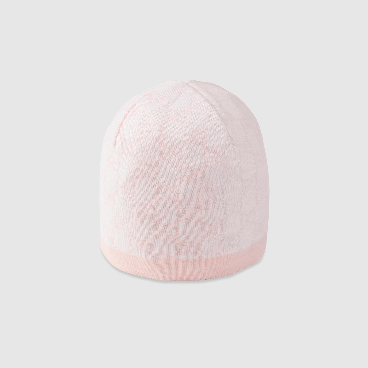 Baby GG pattern wool hat in white and pink GG wool | GUCCI® US