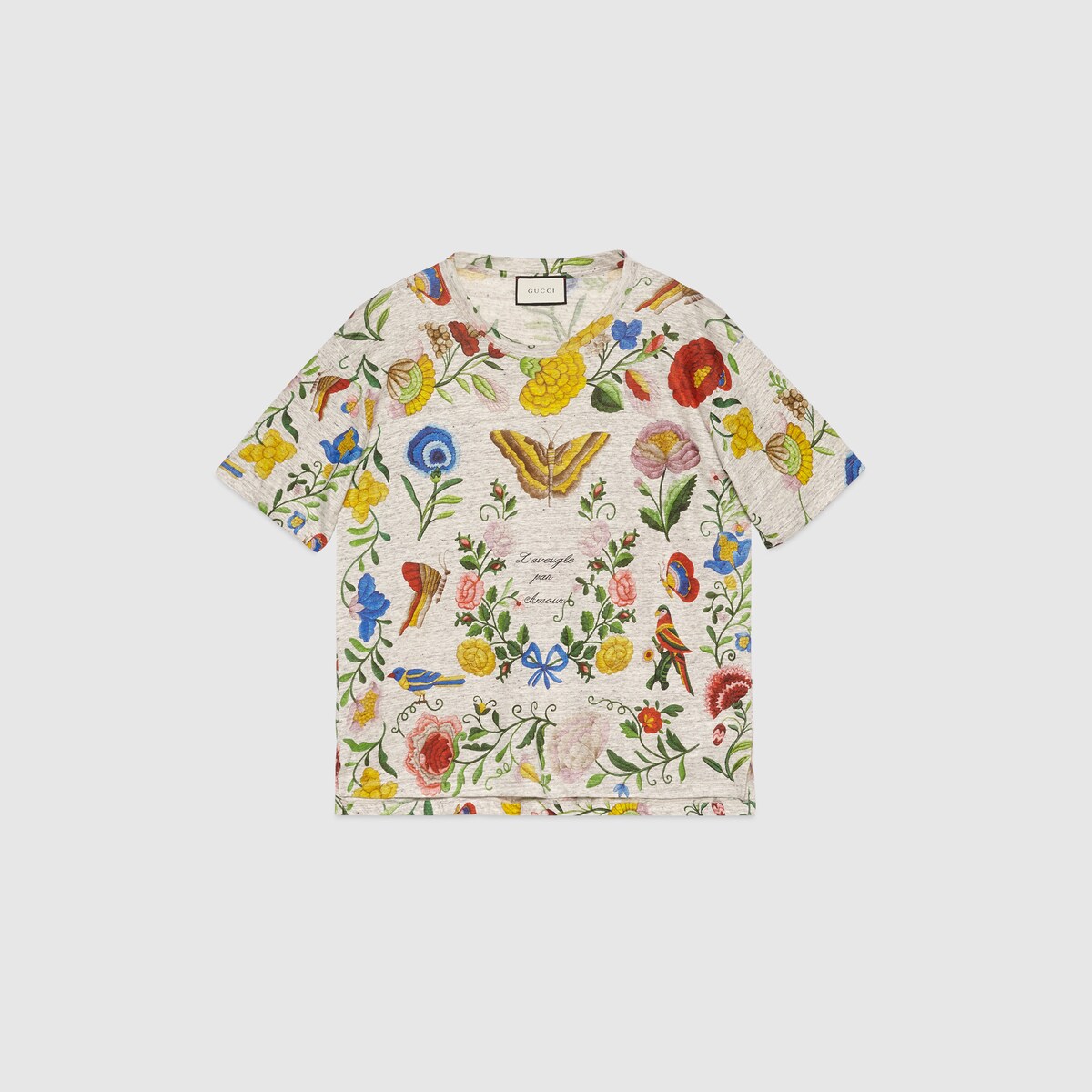 Gucci floral on sale print shirt